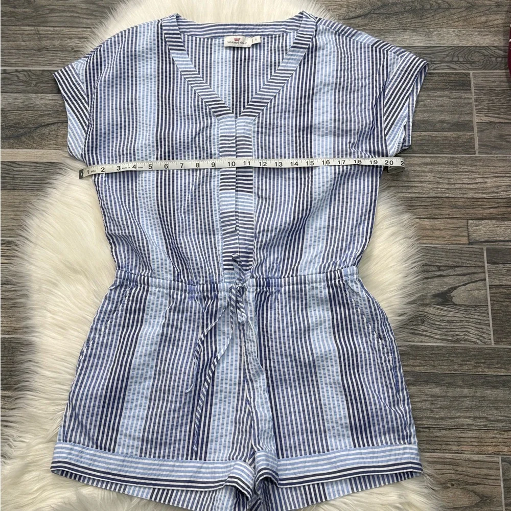 Vineyard Vines Blue and White Striped Romper - Picture 8 of 13